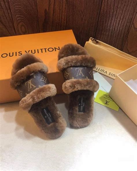 furry louis vuitton heel